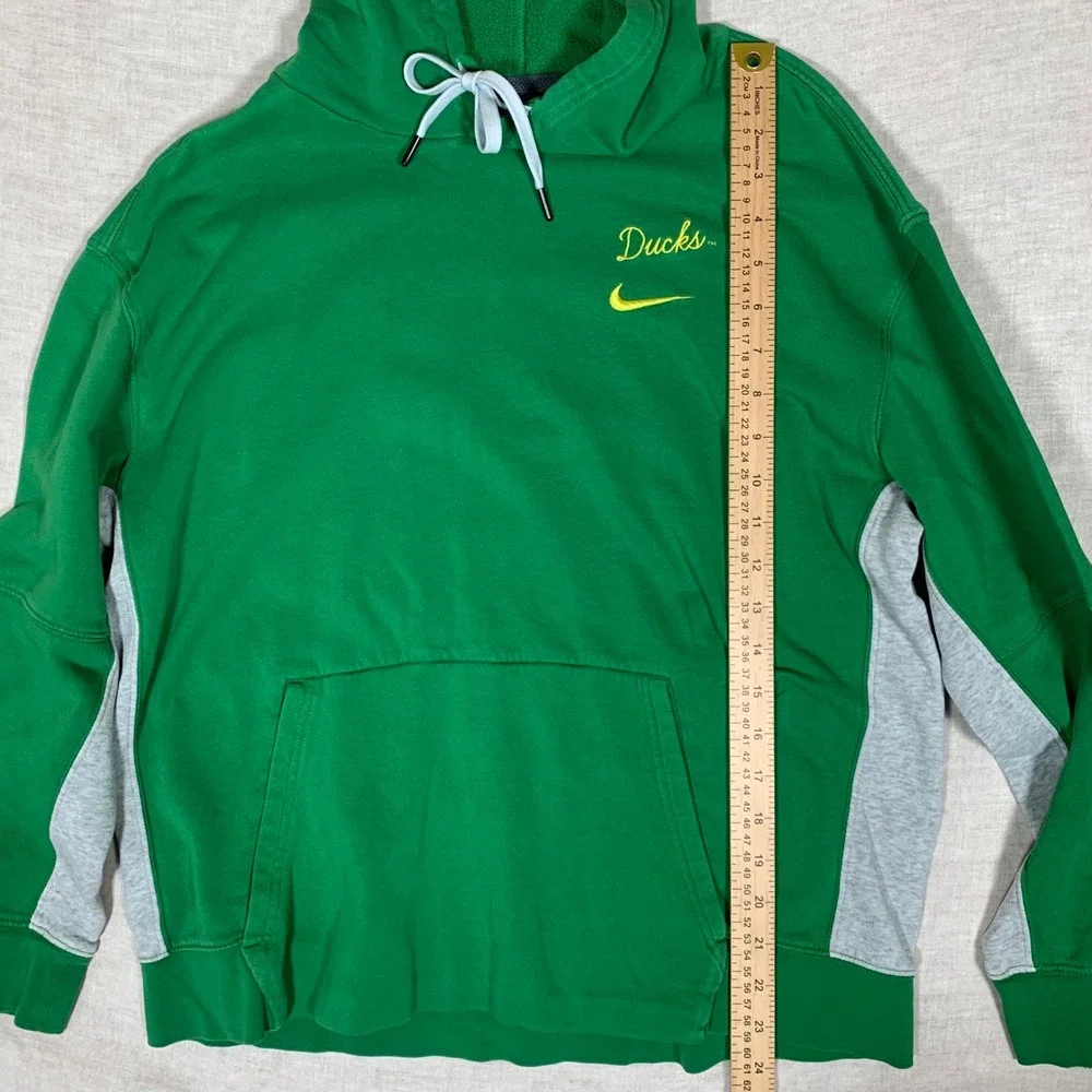 Nike Oregon Ducks Hoodie Women's Large Green Excellent‎  Pullover Logo